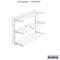 Triton Products Wall Mount Shelving Unit W/ 3 Steel Wire Shelves & Mounting Hardware, White, 33" W x 31.5" H 1795-WHT - alternate 2